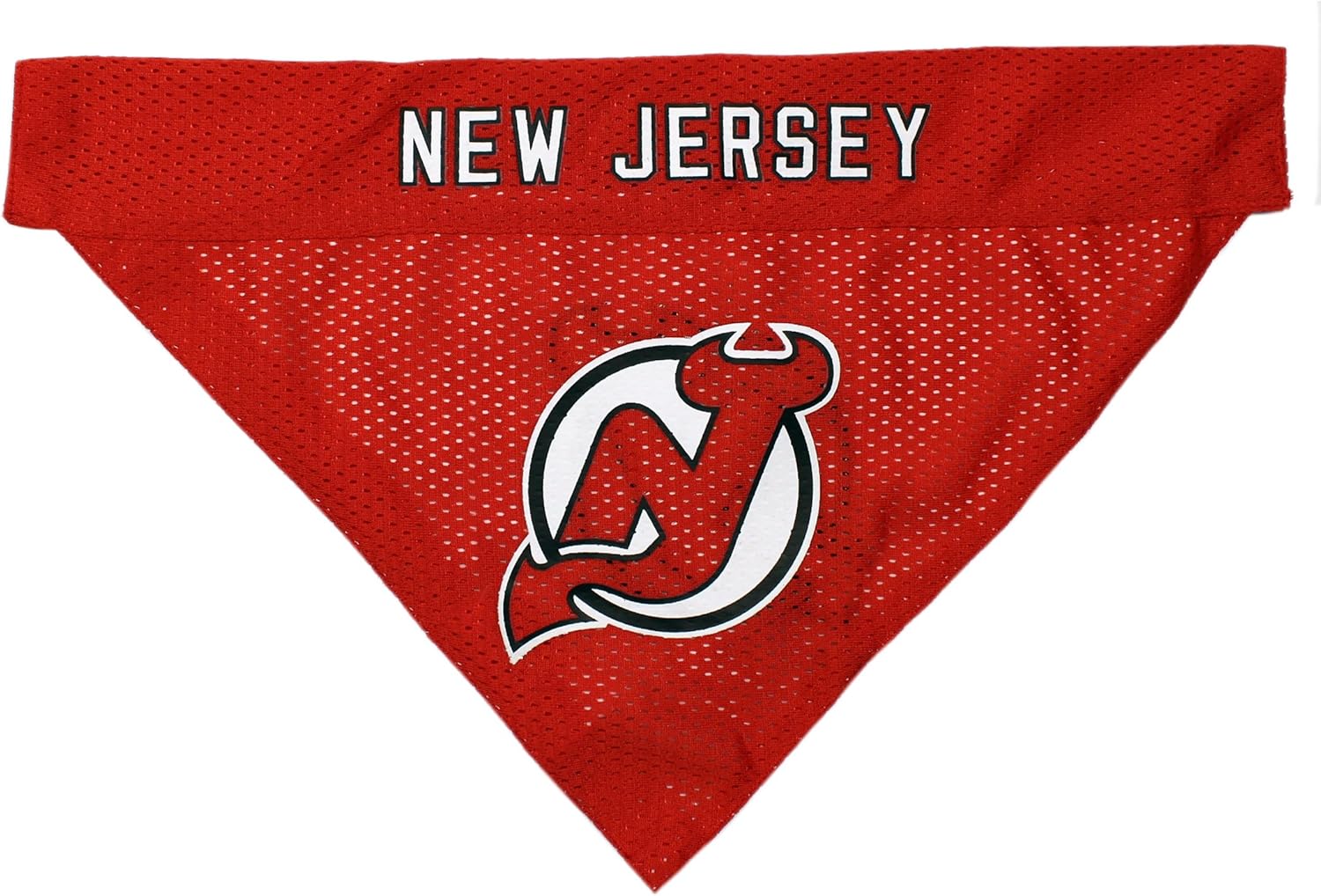 وشاح نيوجيرسي ديفلز من NHL للكلاب والقطط، كبير/كبير جدًا. - وشاح أنيق وجذاب! وشاح مثالي لعشاق الهوكي، رائع لأعياد الميلاد أو أي حفلة! - (اللون: نيوجيرسي ديفلز، المقاس: كبير/كبير جدًا)