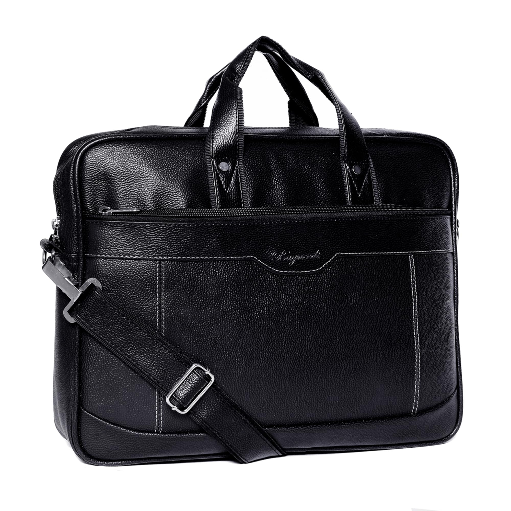 bagneeds Synthetic Leather Best Laptop Messenger Bag for Men/Women (Black)-picture-18