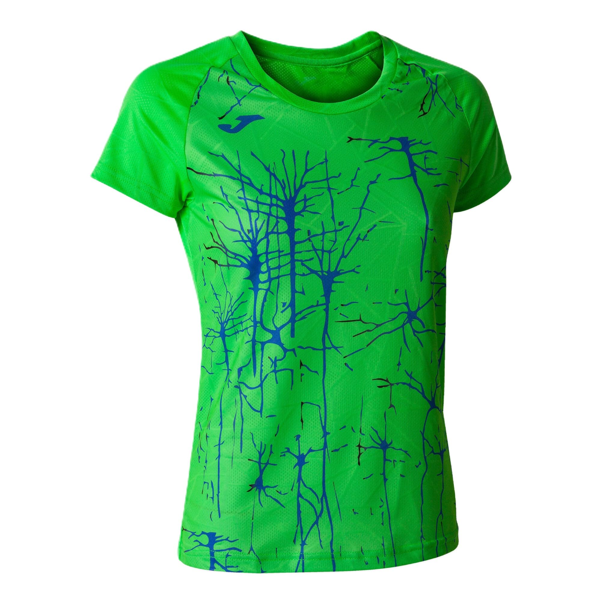 Joma Women's Elite Ix Short Sleeve T-Shirt, Fluorescent Green, 4XS