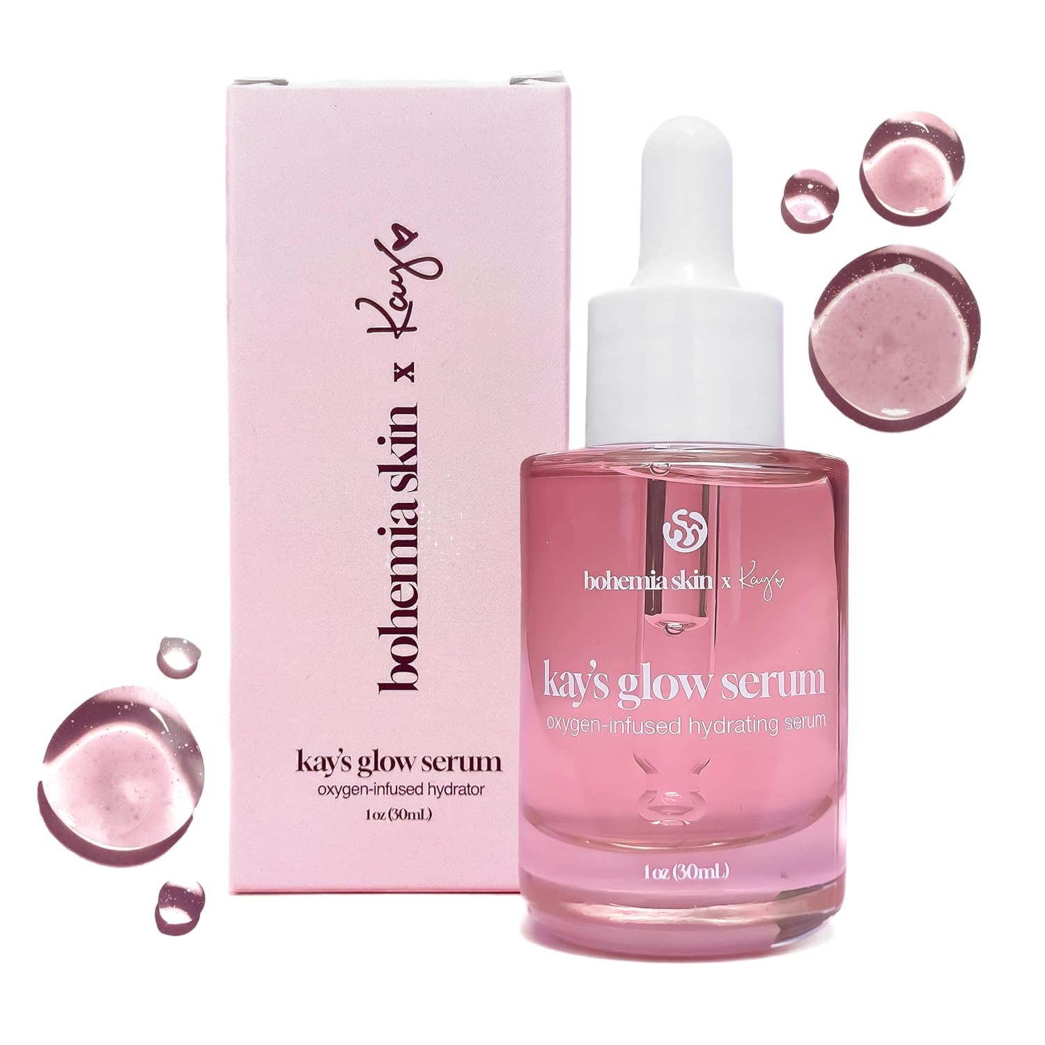 Kay’s Glow Serum – Oxygen-Infused THDA Vitamin C with Gentle AHA for Face and neck | Hydrates, Soothes and Brightens | 1 fl oz (30 ml)