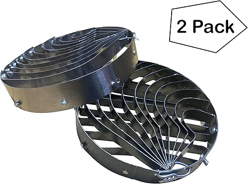 Miniatura 2 de Coladera Paquete de 2 cortadores de concha mexicano, herramienta tradicional Cortador de conchas para sartén de 4 pulgadas de diámetro, 0.9 pulgadas