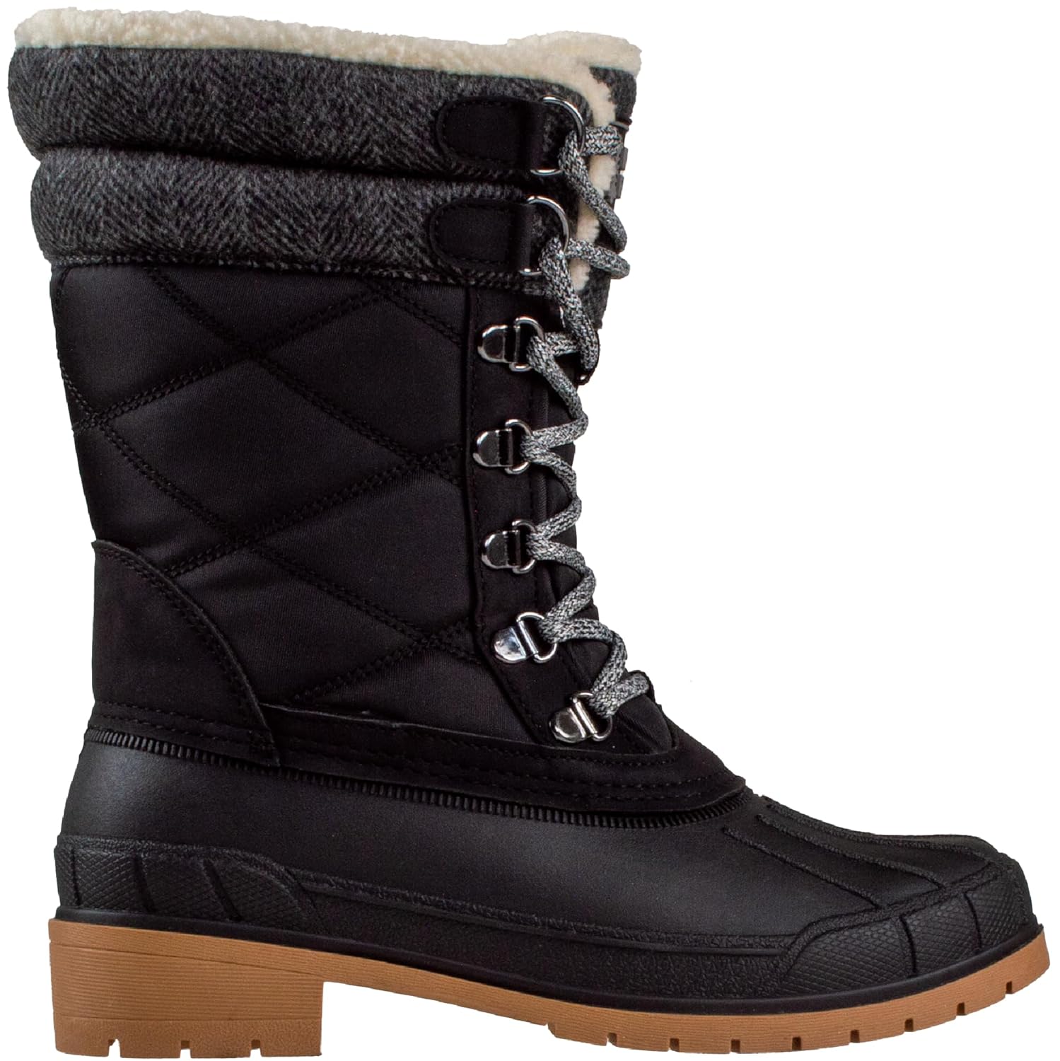 Ice Fields Everly Tall Snow Winter Boots for Women Warm Insulated Fleece Lined Waterproof Shell Leather Upper