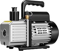 VIVOHOME 3.5 CFM 1/4 HP Single Stage Vacuum Pump for HVAC Auto AC R134a R410a R22 Systems with Oil Bottle 110V