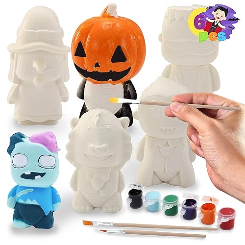JOYIN Halloween Squishy Toys Coloring Craft Kit with 6 Different