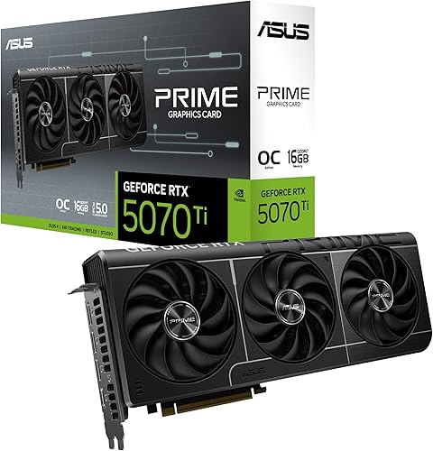 ASUS Prime GeForce RTX 5070 Ti 16GB GDDR7 OC Edition Gaming — priekinis vaizdas