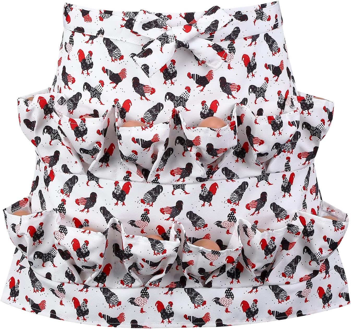 Egg Collecting Apron, 12 Pouches Chicken Egg Apron, Farmhouse Aprons for Chicken, Duck, Goose, Poultry Collection