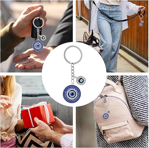 Miniatura 6 de Evil Eye Keychains - Boho Handbag Charms Keychains, Good Luck Evil Eye Purse Key Ring for Bag Wallet Decoration