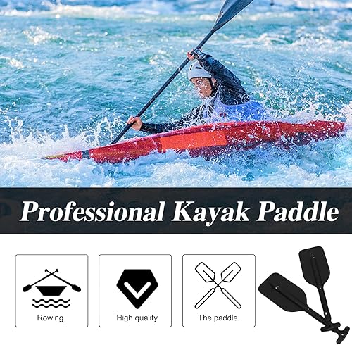 Miniatura 8 de BESPORTBLE Remo telescópico para kayak: 2 paquetes de 22-41 pulgadas de aleación de aluminio remos plegables para lancha, kayak, rafting, canoa,