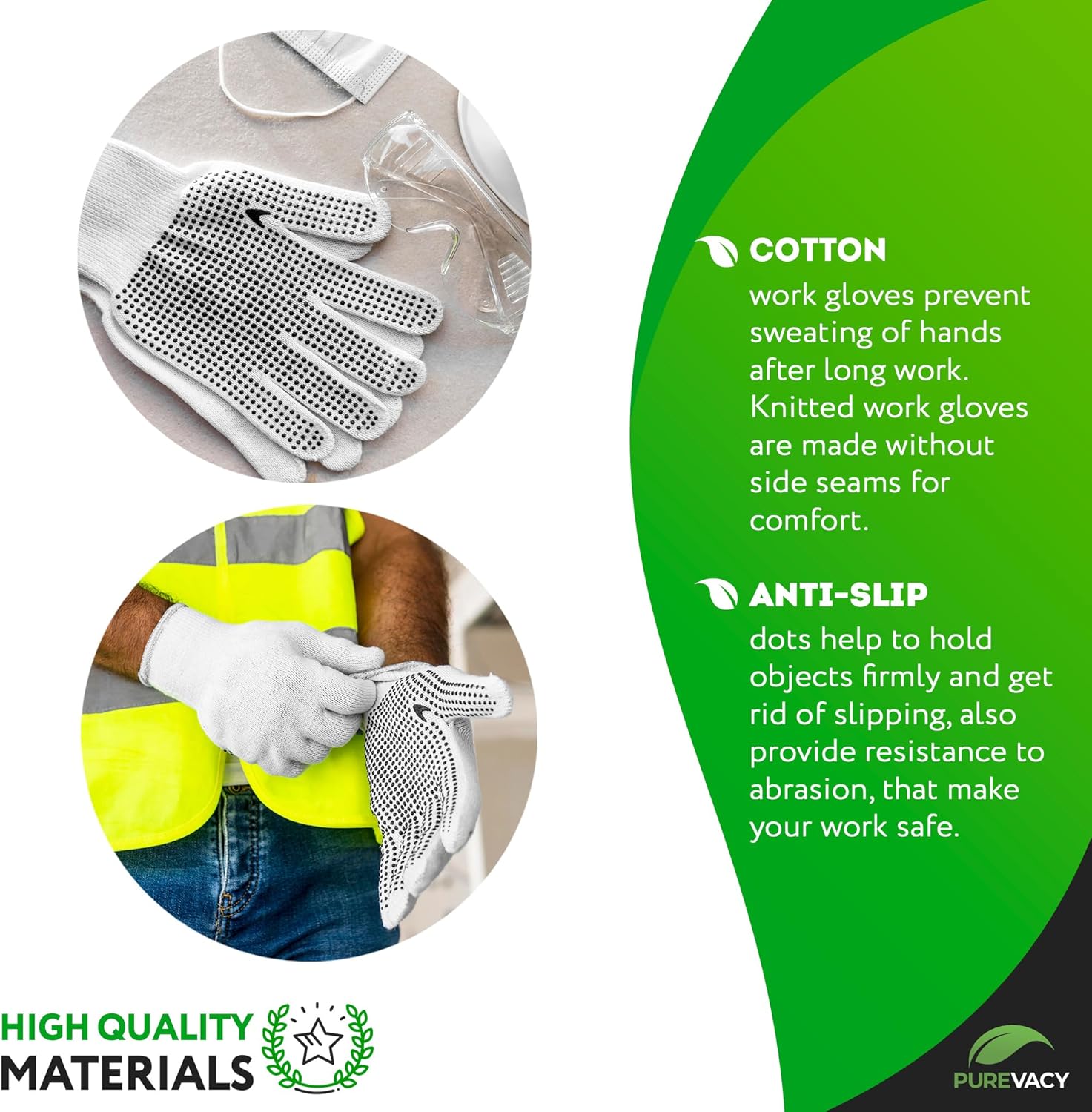 PVC Dotted Gloves. Cotton Work Gloves with Single Dot. Cotton Gloves BBQ. PVC Knit Gloves. Cotton Grilling Gloves