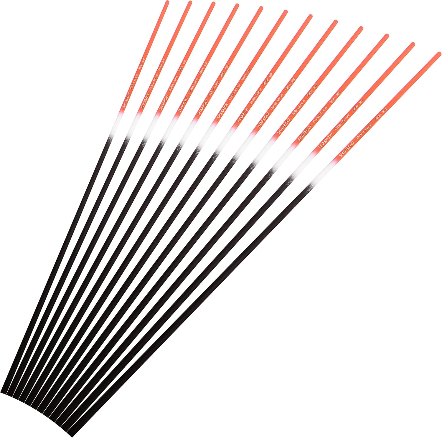 Archery Carbon Arrow Shafts ID 6.2mm 500 Spine for Compound Recurve Bow Target Archery Training Outdoor Hunting（ 6/12pcs）