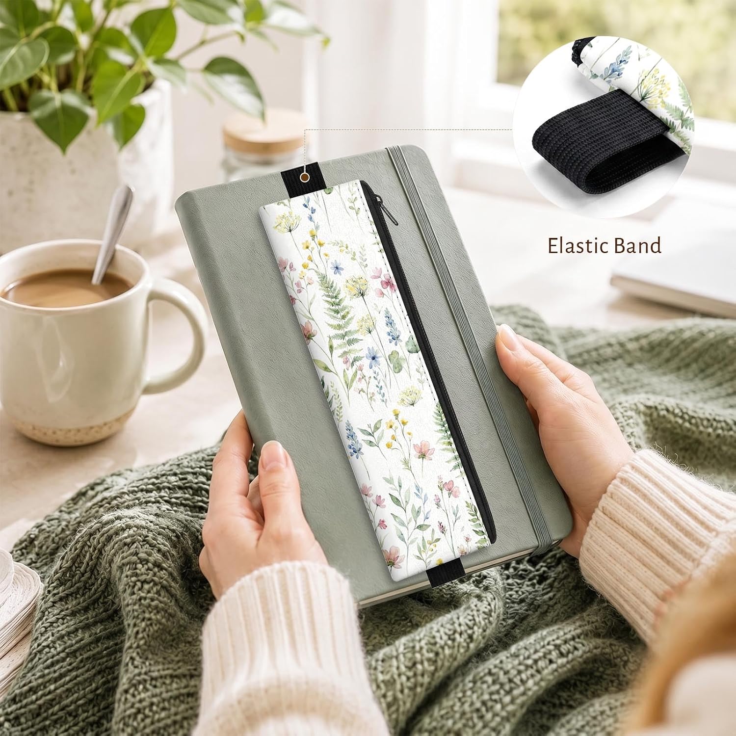 4 Pack Wildflower Floral Elastic Pen Holder for Notebooks image 5