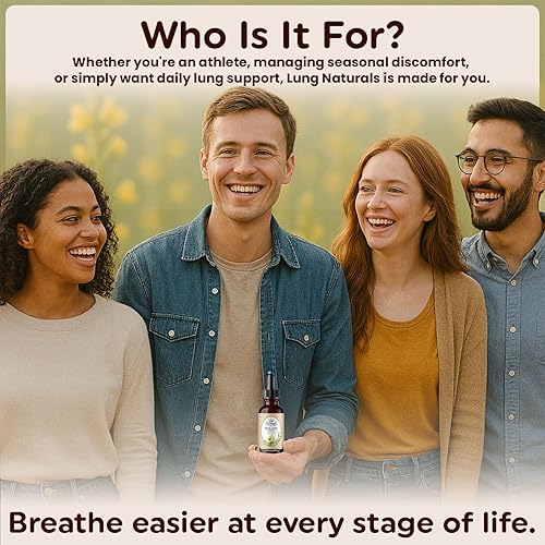 Miniatura 7 de Lung Naturals Gotas de gordolobo para pulmones, extracto concentrado de hoja de gordolobo 101 para salud respiratoria, sabor natural de fresa y