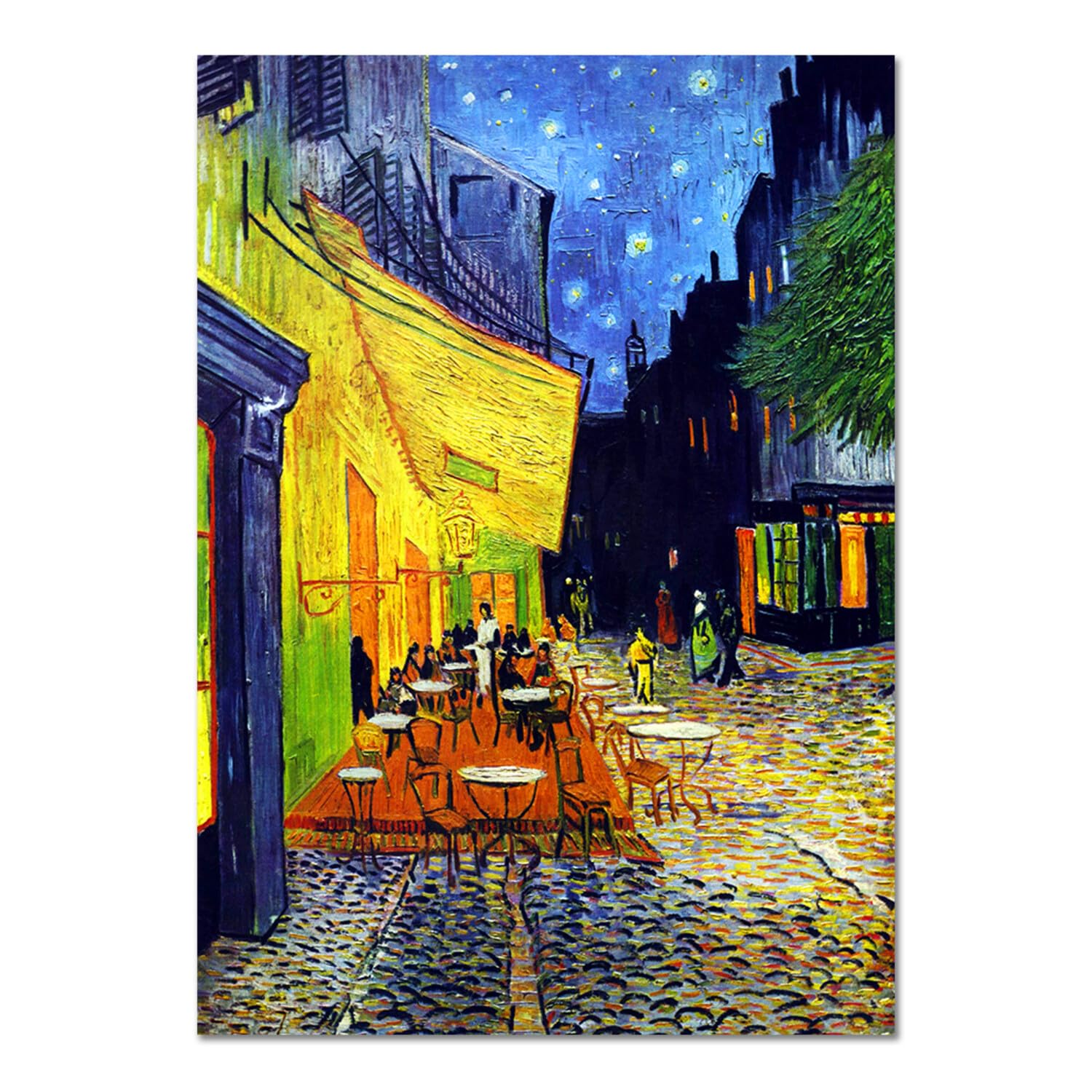 Giallobus - Quadro - Vincent Van Gogh - Terrazza di un caffè di notte - Vetro acrilico - 70x100 - Pronto da appendere - Quadri moderni per la casa