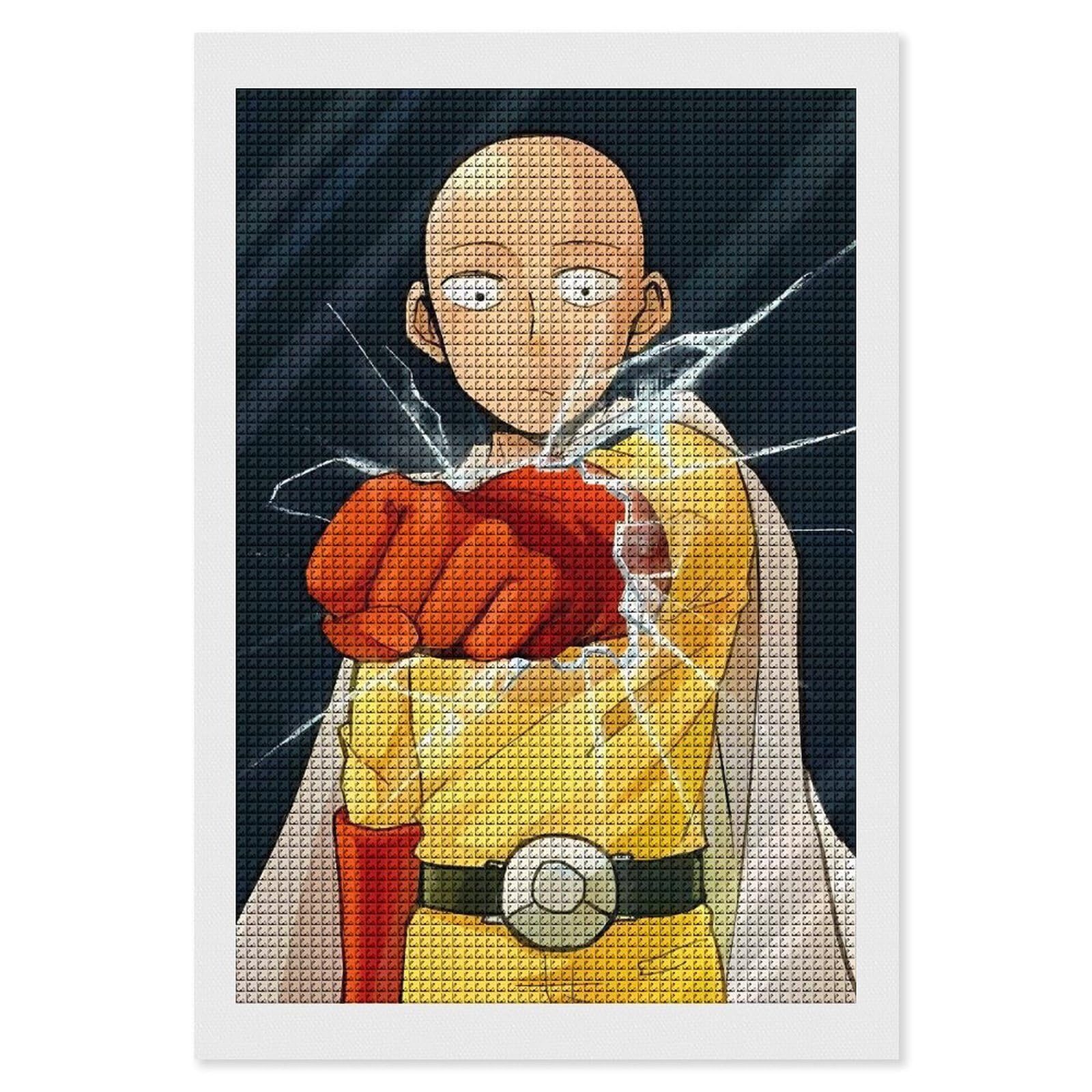 ワンパンマン　3D 立体画　アート　絵画 Amazon | ワンパンマン One Punch Man5Dダイヤモンドアート