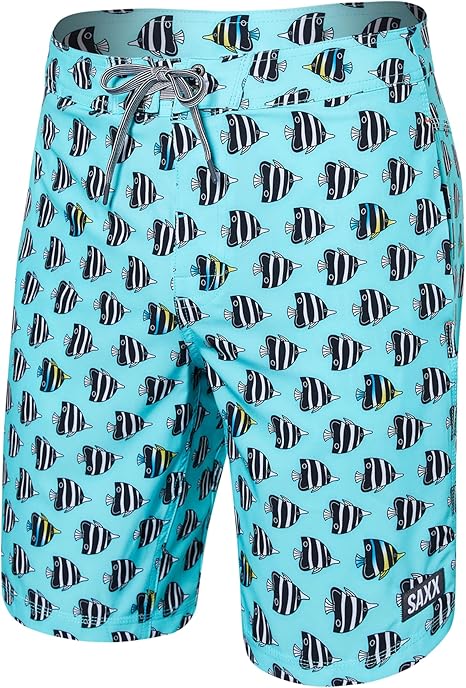 AQUX Bulge Swim × SURF Silver SAXX Underwear Co. Men's Betawave 2N1 Boardie 19