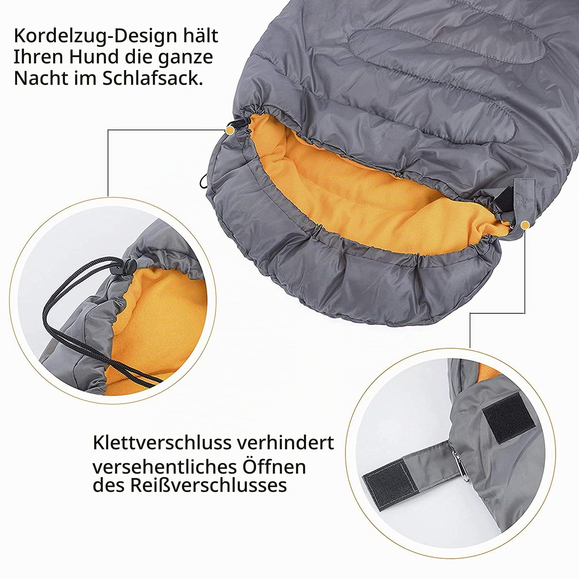OROOTL Hundebett Schlafsack für Hunde Haustiere Warme wasserdicht Hundeschlafsack Rucksack Packbar Leichtes Hunde Waschbar Reisebett für Camping Wandern Outdoor Indoor