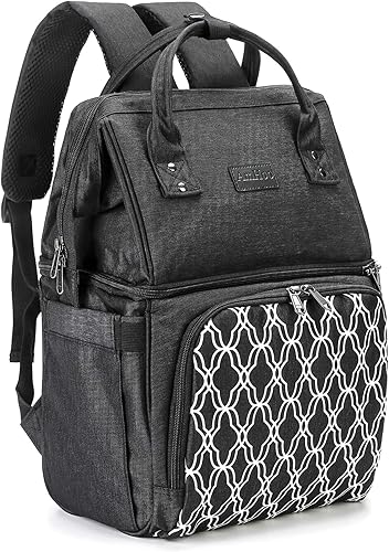 AmHoo Lonchera térmica con aislamiento, mochila impermeable a prueba de fugas, bolsa de almuerzo para hombres y mujeres, senderismo, playa, picnic,