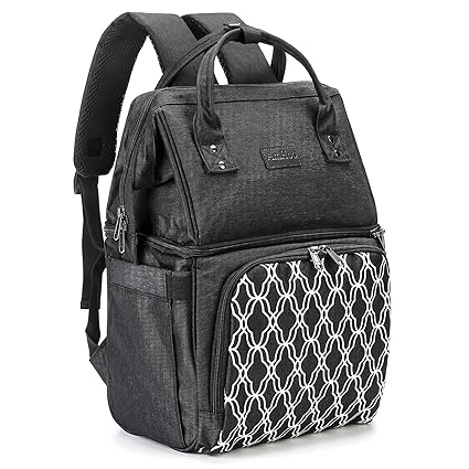 AmHoo Insulated Lunch Box Cooler Backpack Waterproof Leak-Proof Lunch Bag Tote for Men Women,Hiking/Beach/Picnic/Trip with Strongest YKK Zipper,Black