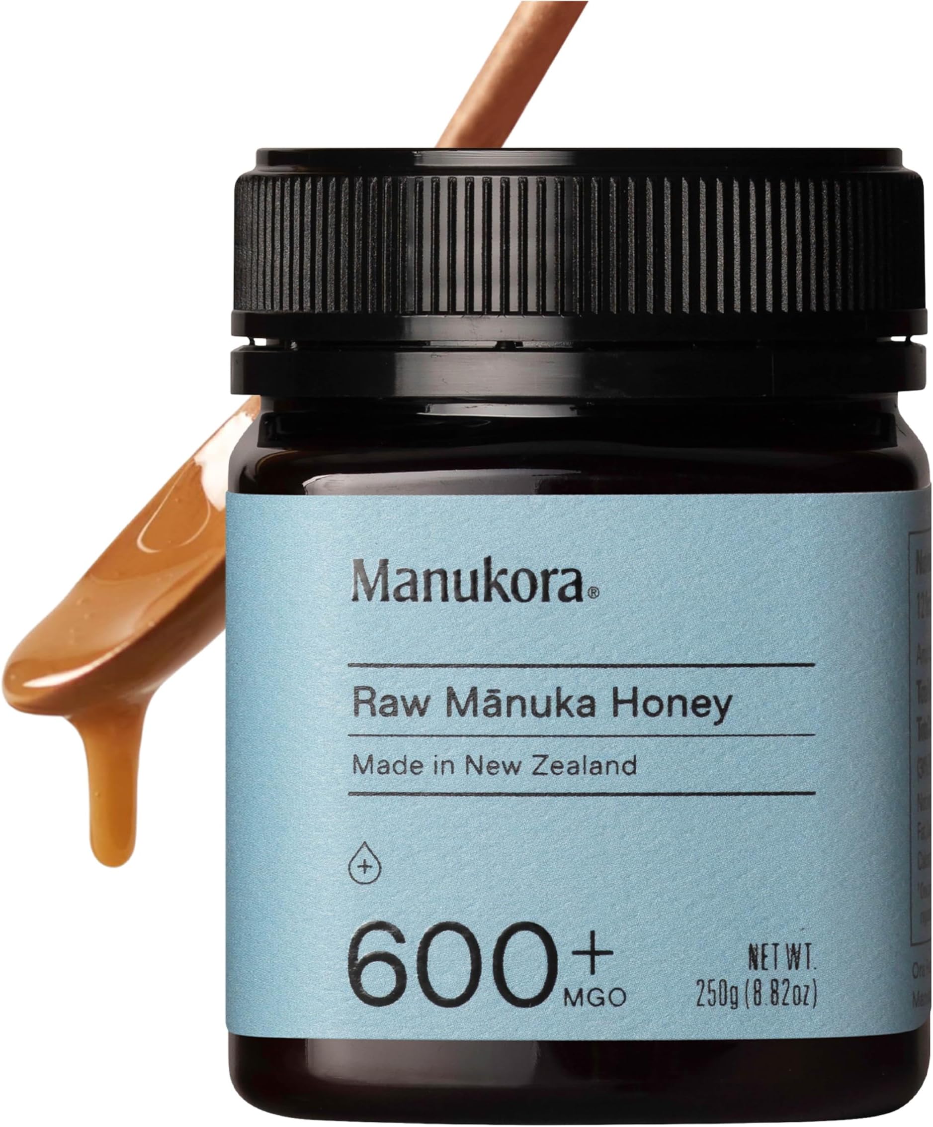 Manukora UMF 16+/MGO 600+ Raw Manuka Honey (250g/8.8oz) Authentic Non-GMO New Zealand Honey, UMF & MGO Certified, Traceable from Hive to Hand