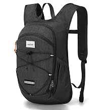 HALOVIE 15L Foldable Hiking Backpack Phone Pocket Lightweight Travel Daypack Shoulder with Chest Strap Small Packable Pack for Walking Women Men Black