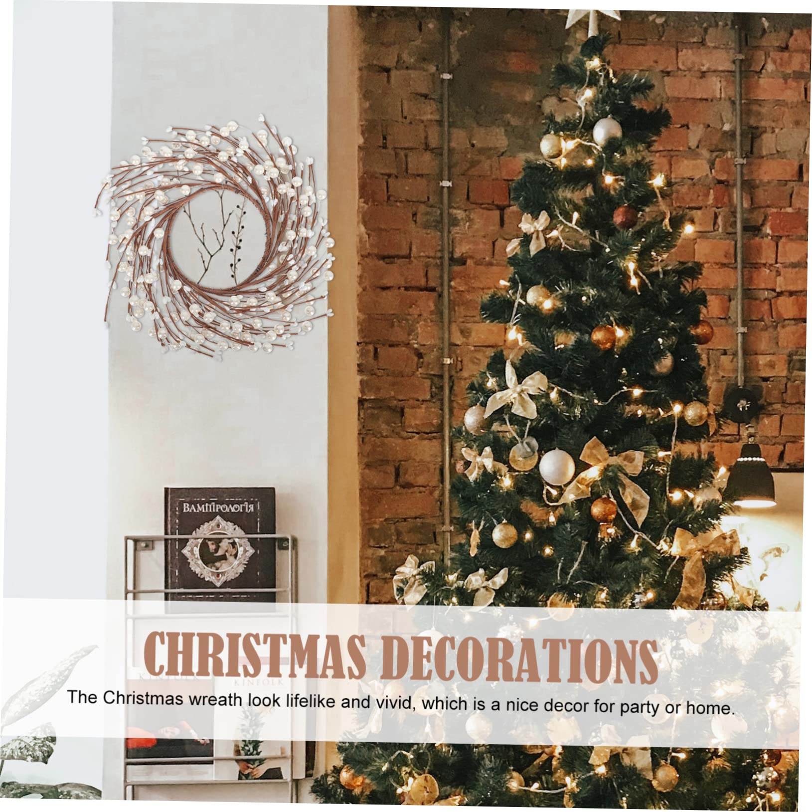 Zerodeko Lot De 2 Couronnes De Noël Artificielles Décoratives Fausses Couronnes À Suspendre Décoration De Porte Festive Accessoire De Décoration pour La Maison