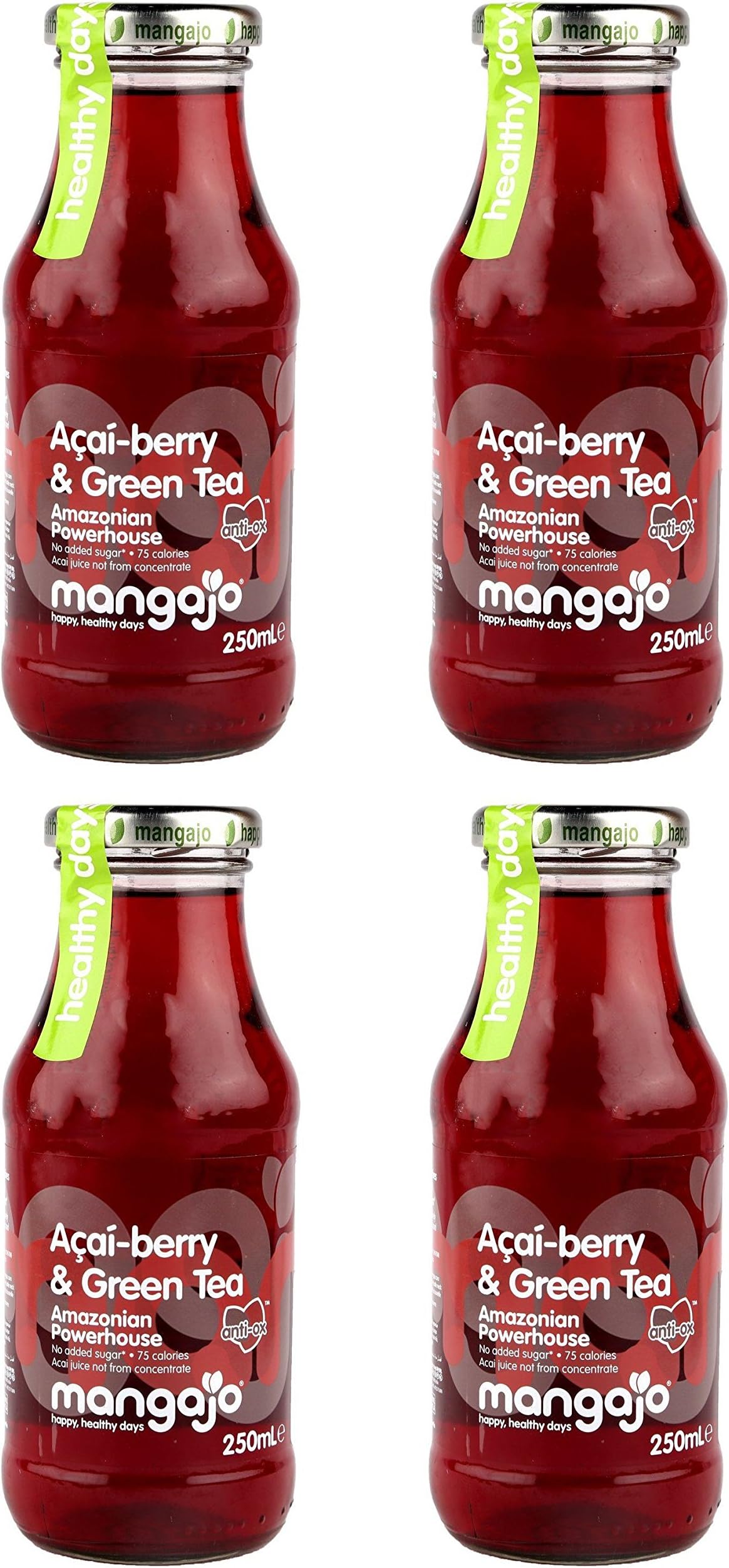 Mangajo | Acai Berry & Green Tea Drink | 4 X 12 X 250Ml