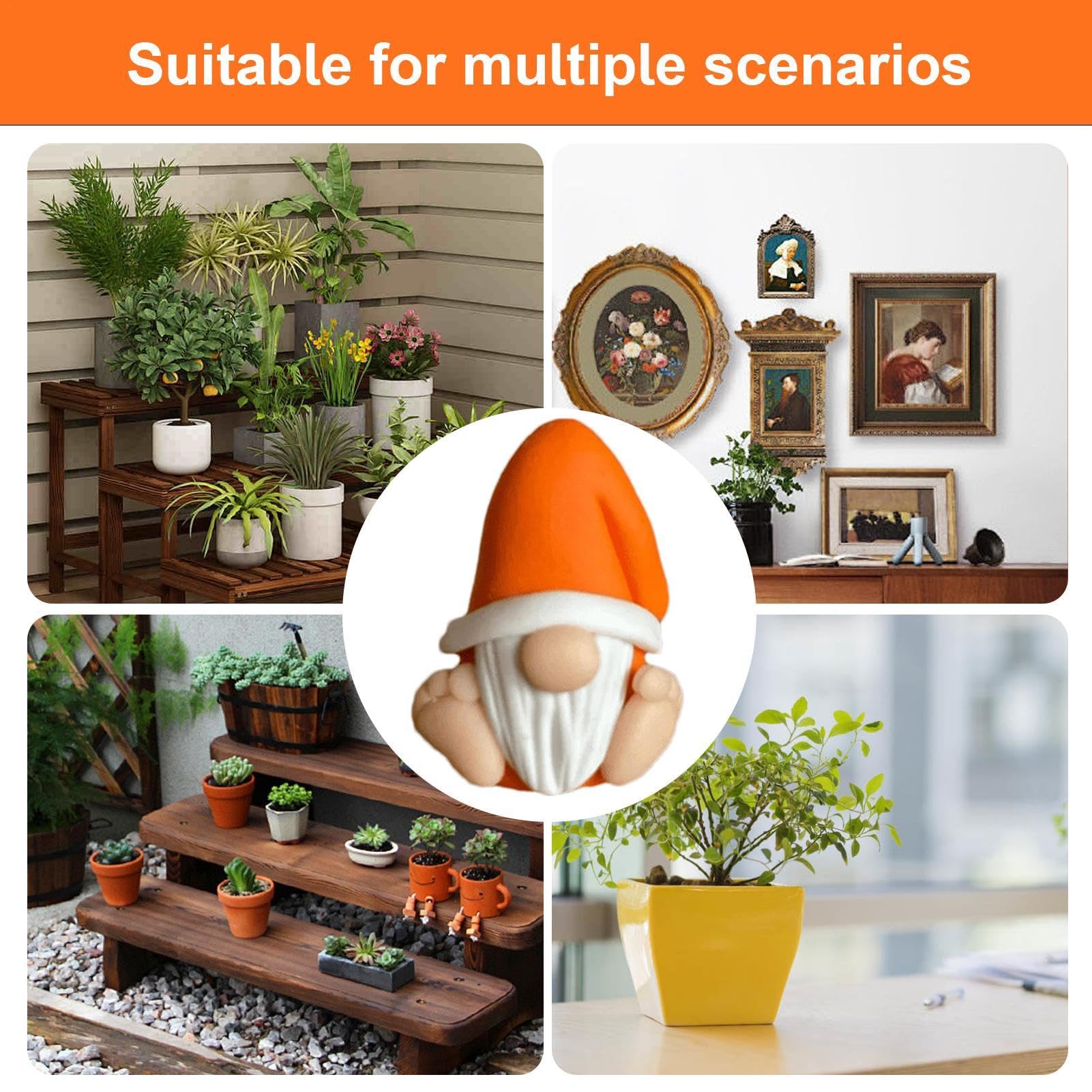 Nain Coloré En Résine | Nains Colorés En Résine – Figurines De Nains Miniatures Lisses Et Flexibles Pour Balcons, Porches, Pelouses, Jardins, Cours