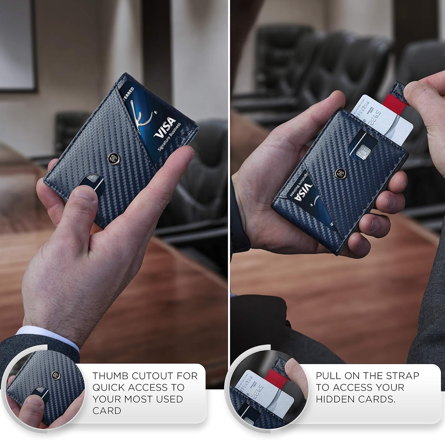 Suavell Slim Wallets for Men. RFID Money Clip Wallet, Slim Wallet, Thin Front Pocket Credit Card Wallet, Minimalist Bifold (Royal Blue Pilot) - Image 5