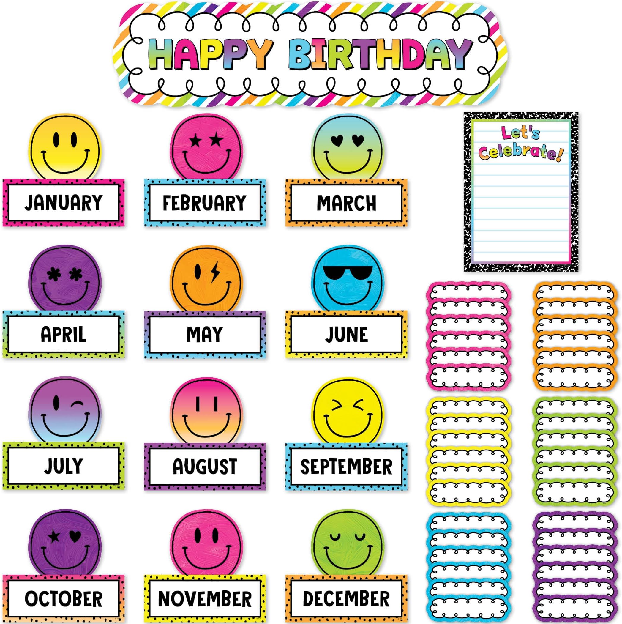 Brights 4Ever Happy Birthday Mini Bulletin Board