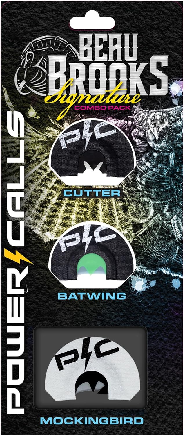 Power Calls Beau Brooks Signature Series | Must Have Turkey Diaphragm Calls for Hunting | Cutter, Mockingbird, and Batwing Cuts for Ultra Realistic Hen & Tom Sounds | Multiple 3pks Available