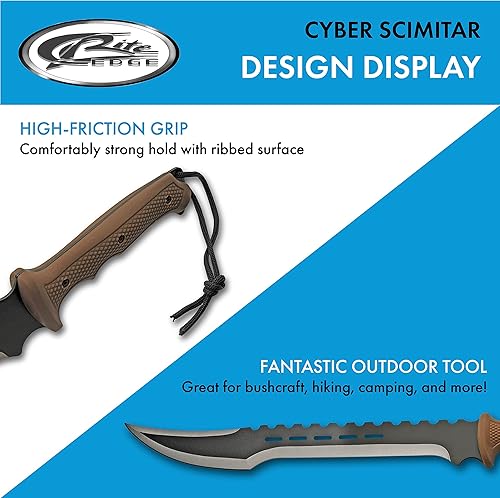 Miniatura 4 de SZCO Supplies 926961 Machete de supervivencia al aire libre con mango de acrilonitrilo butadieno estireno, color marrón, 25 pulgadas de longitud