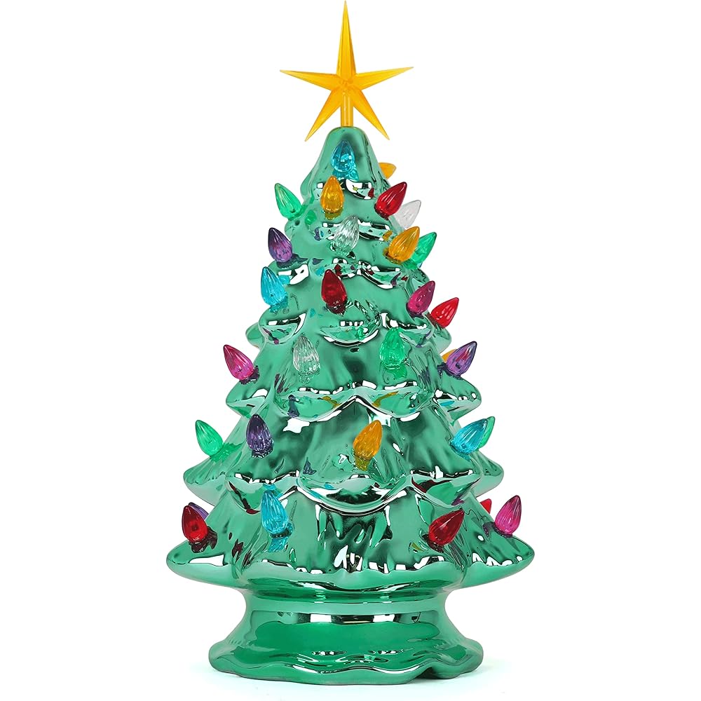 9/mo Finance Ceramic Christmas Tree Tabletop Christmas Tree with