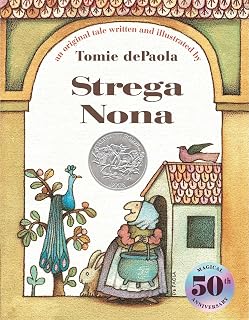 Strega Nona by Tomie dePaola: Caldecott Honor Classic Kids Book, Magic Pasta Pot Adventure, 50th Anniversary
