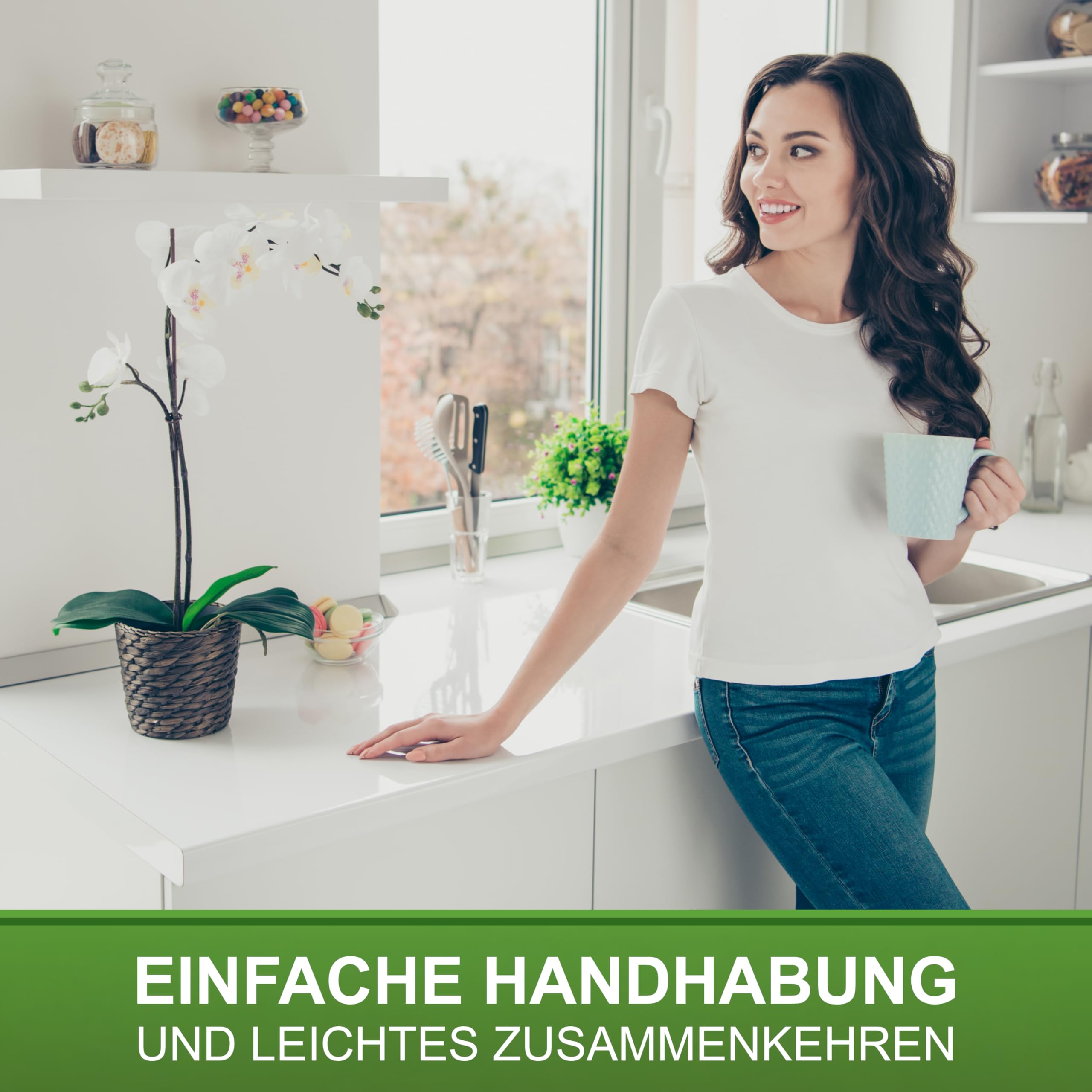 Südharzer Bauernbesen 40cm - Saalbesen Arenga Elaston - Gartenbesen aus Buchenholz - Haushaltsbesen mit harten und weichen Borsten - Universalbesen für feinen und groben Schmutz