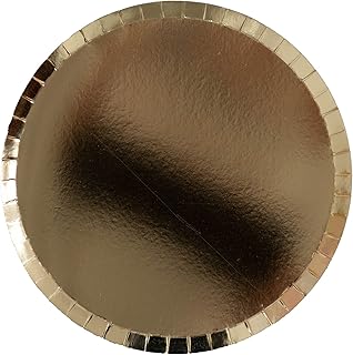 Jollity & Co Party Supplies | Shade Collection Gild Dessert Plates | Great for Baby Showers, Anniversaries, Summer Parties, and Birthday Decorations | Paper, 8 Pack