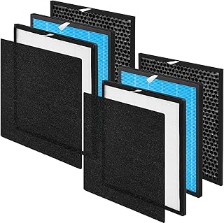(2 Pack）Airmax 10L Pro HEPA Replacement Air Filter Set Compatible with Okaysou Purifier Airmax 10L Pro and Aiibot-A300 Air Purifier, High Efficiency Activated Carbon 4-Stage Filtration System