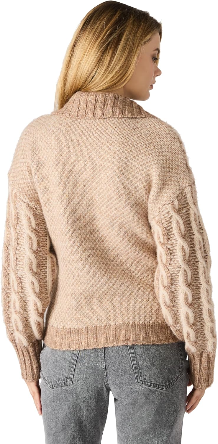 Steve Madden Womens Michaella Cable Cardigan - Image 3
