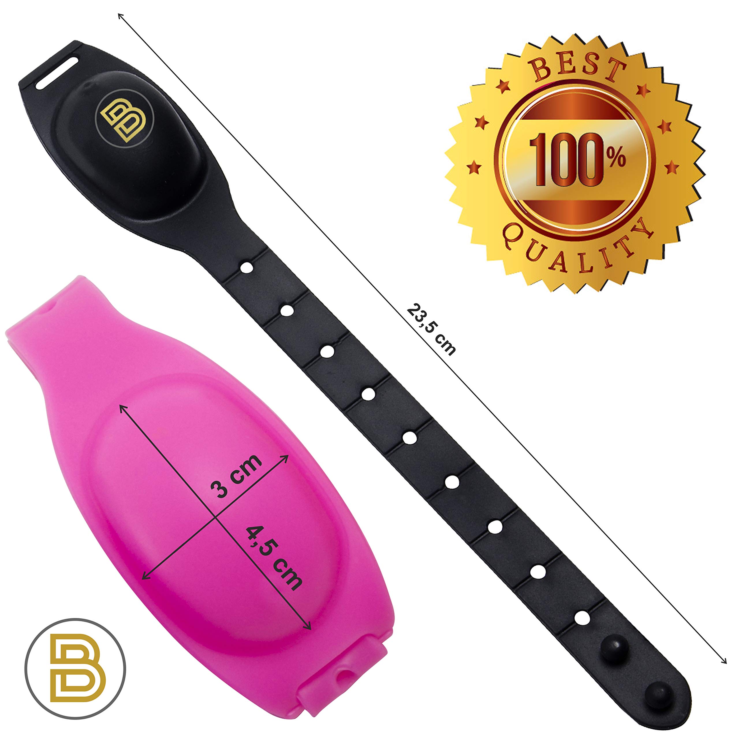 Braccialetto Igienizzante Mani Disinfettante Porta Gel Donna Bambino Uomo in Silicone Scuola Lavoro Ricaricabile da Viaggio Erogatore Regolabile Bambini Adulti 8 Pezzi Multicolor