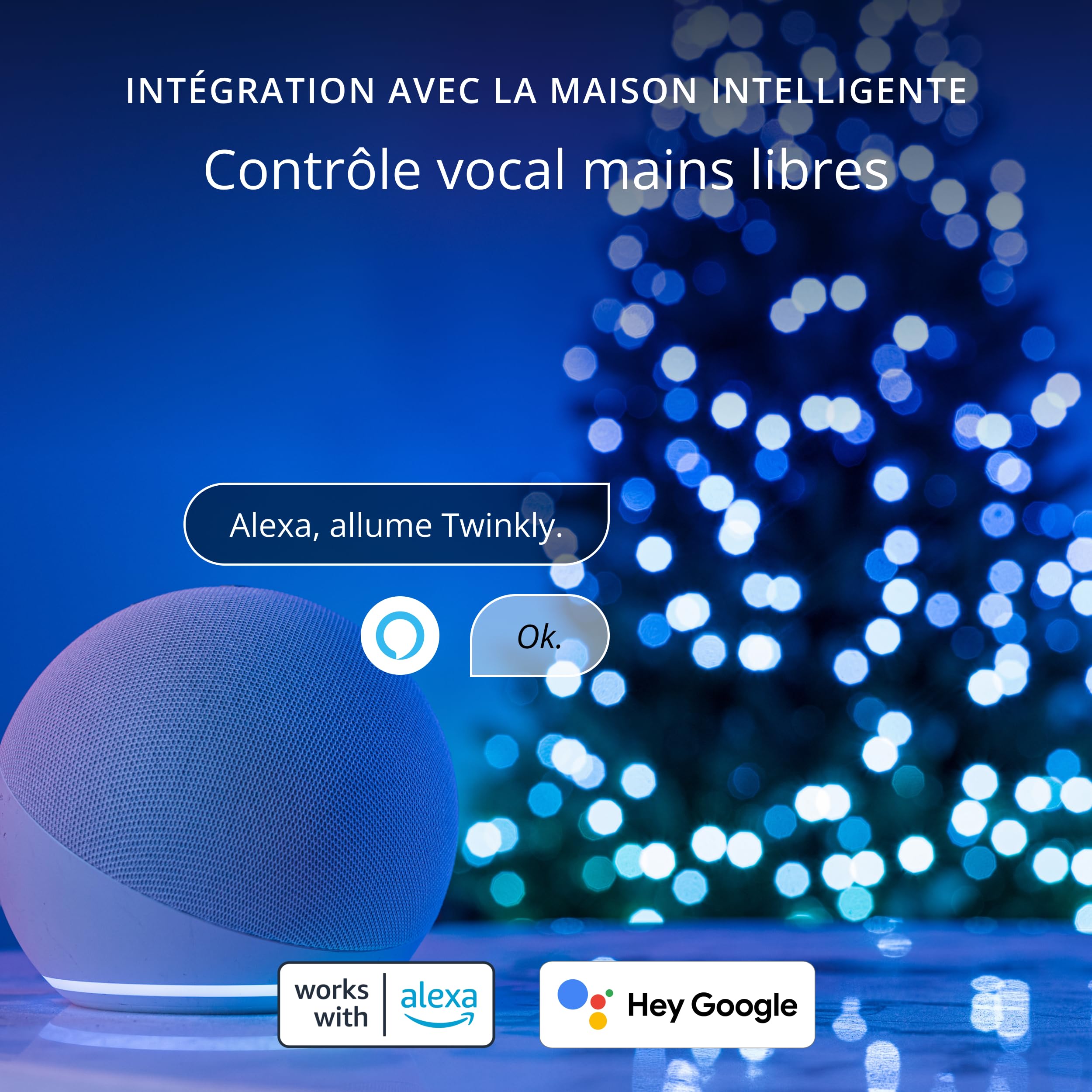 Twinkly Strings 600 LED RGB, Bande LED Intérieur et Extérieur, Lumières LED Smart Multicolores, Compatible avec Alexa et Google Home, IP44, Contrôlée Par App, Fil Noir, 48m