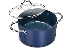 6QT Essential Non Toxic MICHELANGELO Potinv: Healthy Ceramic Cooking with Stainless Steel Handle