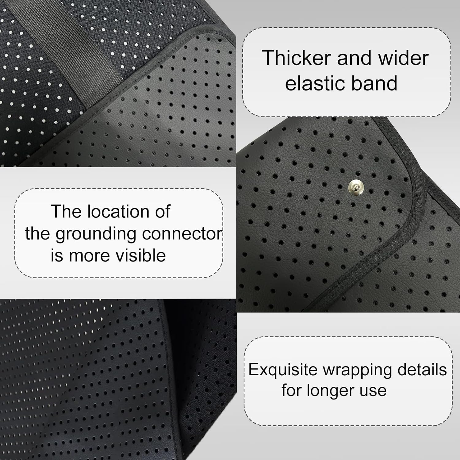 Grounding Mat for Bed Queen Size Full Body Grounding Sheets Breathable Mats with 15ft Cord for Better Sleep, Pain and Stress Relief (27x78in)