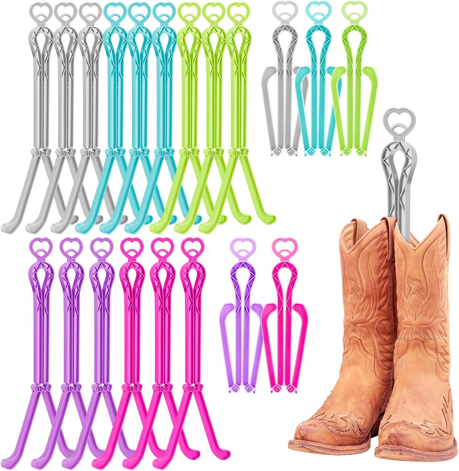 FoldTier 20 Pcs Folding Boot Shaper Bulk for Tall Boots to