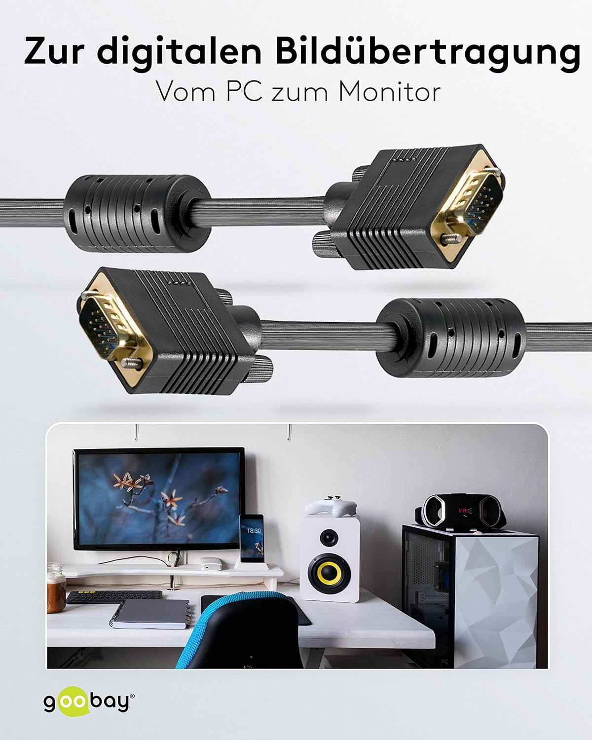 Wentronic 2m SVGA XGA 200 Monitor Cable