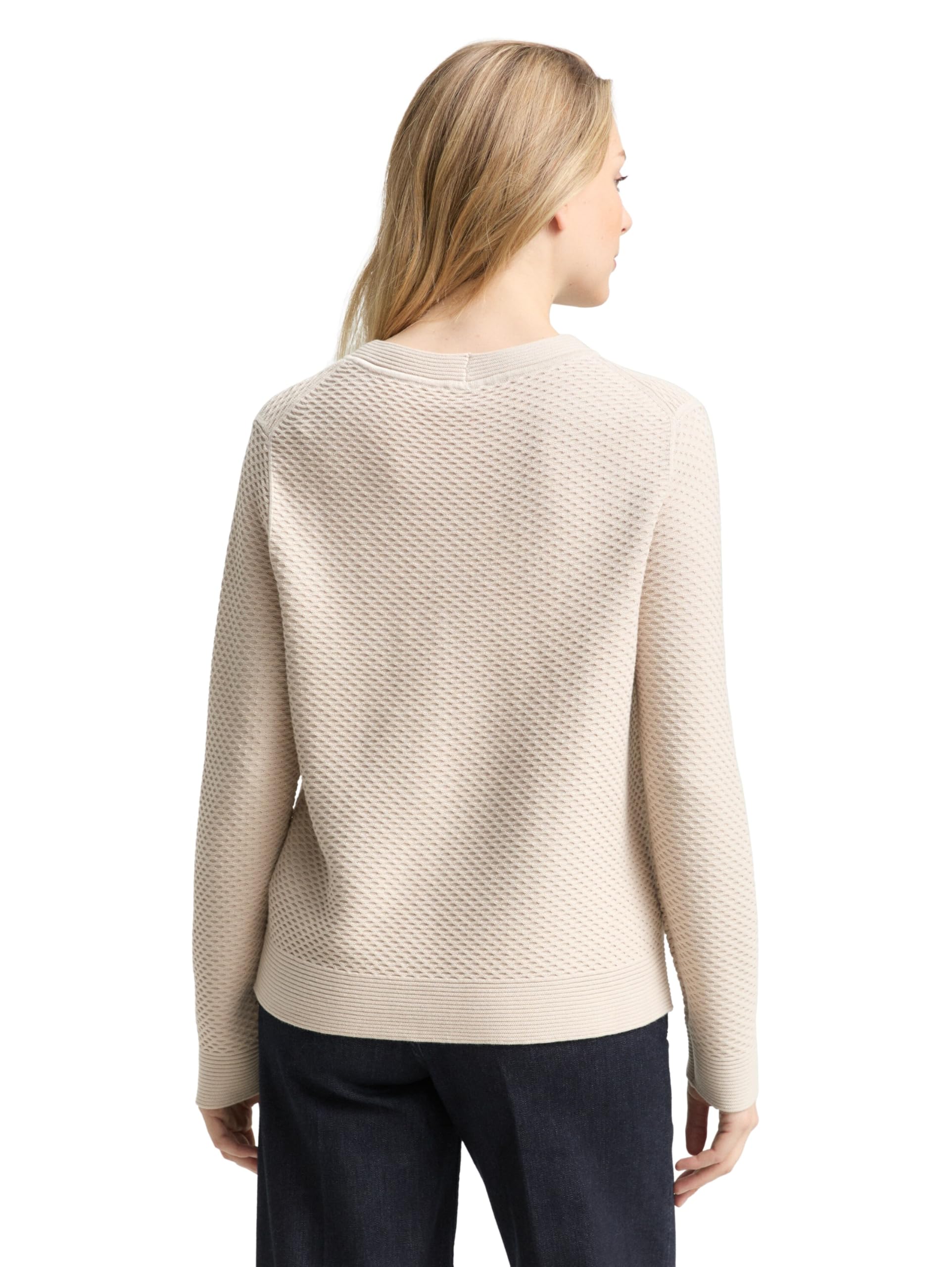 TOM TAILOR Damen 1049122 Strickpullover mit Rundhalsausschnitt (1er Pack)