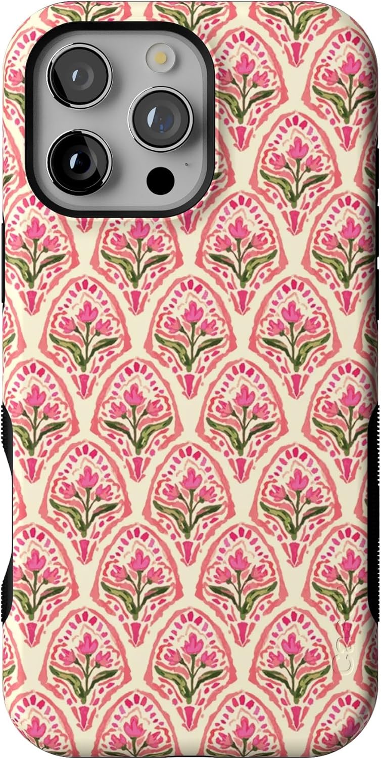 Casely iPhone 16 Pro Max Case | Tulip Tapestry | Jenna Palek x Casely | Bold Protective Design | Compatible with MagSafe