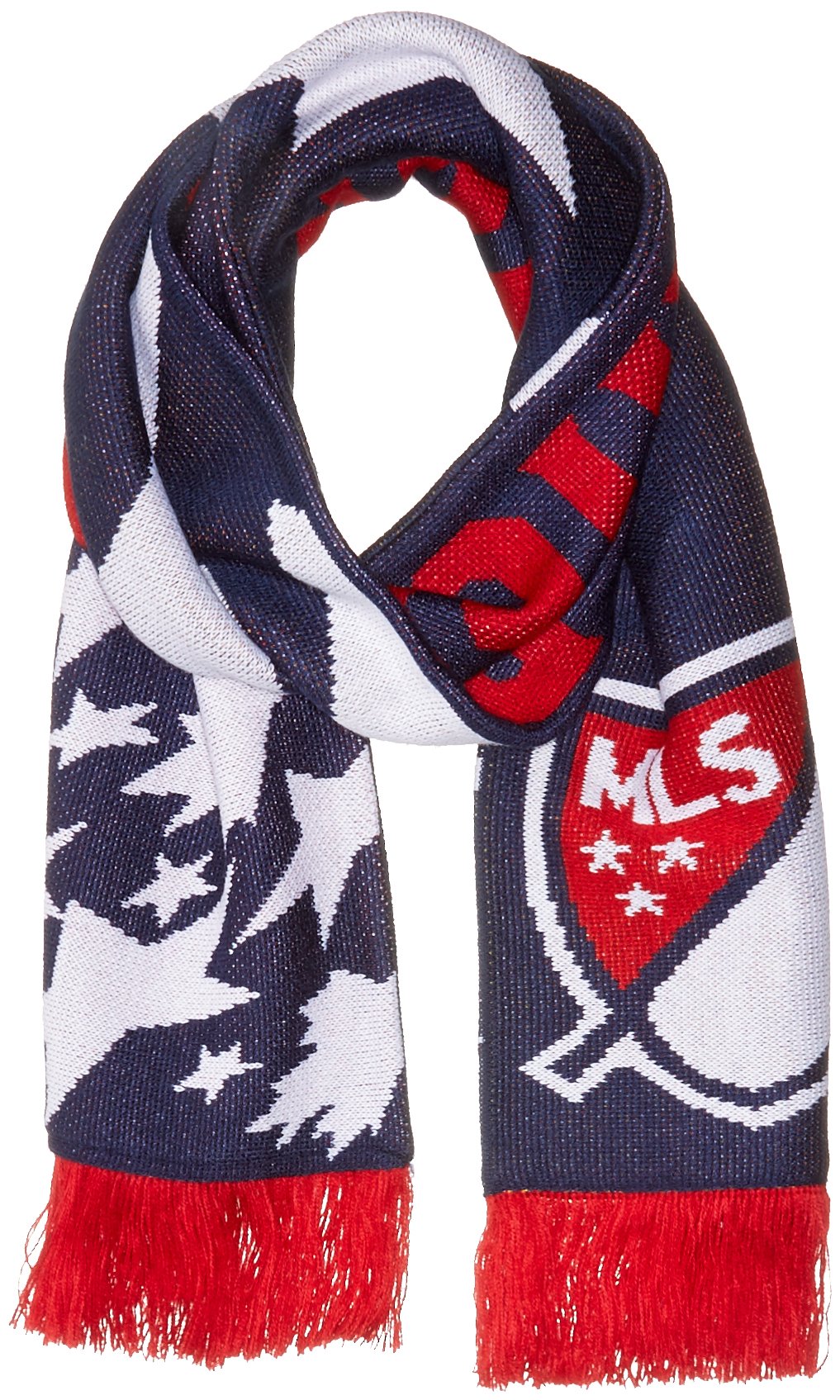 adidas MLS all Star Jacquard Game Sciarpa, Rosso/Blu, Taglia Unica (Pacco da 12) Unisex-Adulto