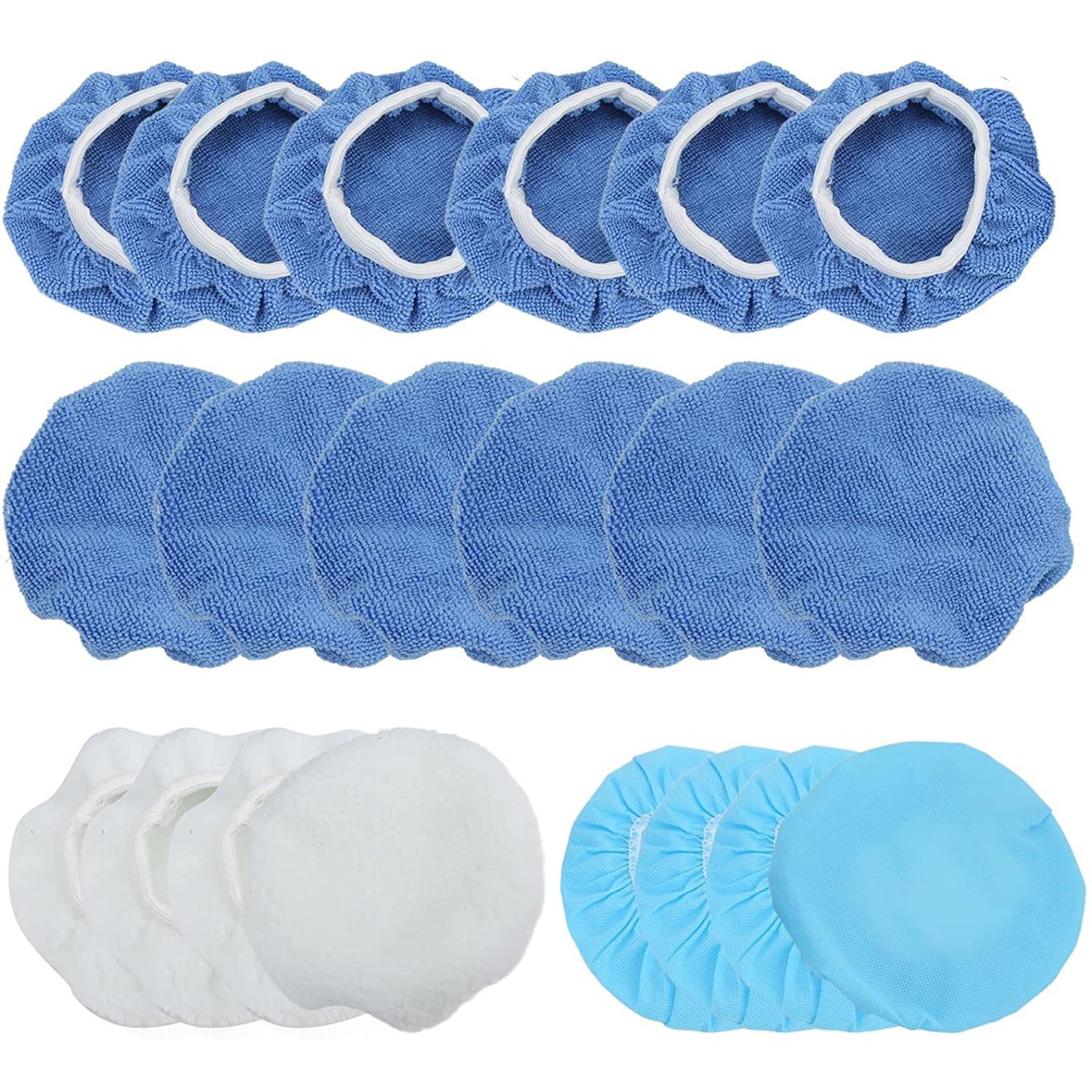 12 Pièces Ensemble Capot Polissage Voiture, Capot Polissage Microfibre Douce, Accessoire Polissage, Utilisé Dans Toutes Sortes de Meubles, Verre, Construction Automobile, Métal, Bois (12)