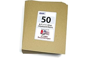 Chipboard Sheets 8.5 x 11 for Crafts and Backers