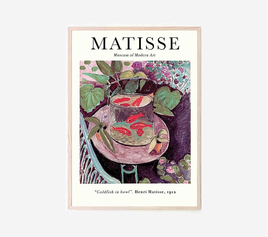 Ara Step Henri Matisse 絵画 フレンチアートポスタープリント フレームなし N2 (297 x 420 mm / 11.7 x  16.5インチ、アンリ・マティス ゴールドフィッシュ ボウルヴィンテージポスター アートプリント ...