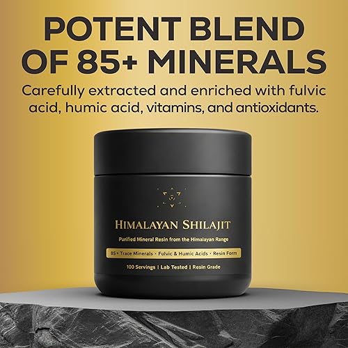 Miniatura 6 de Alcami - Resina Shilajit pura del Himalaya – Shilajit de grado dorado de alta potencia para hombres y mujeres | 100 porciones | 85+ minerales traza